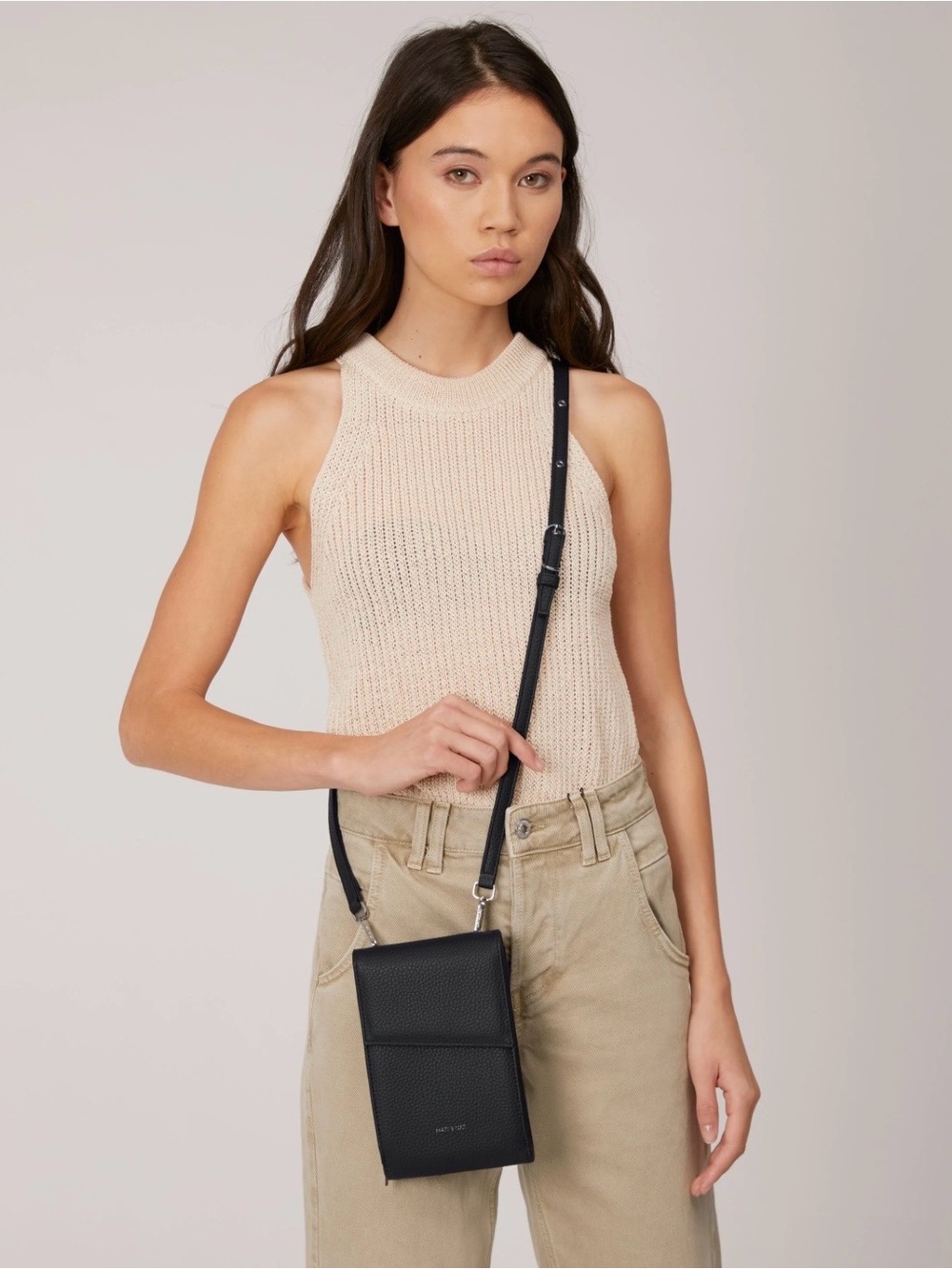 Matt & Nat Black Crossbody Wallet / Purse